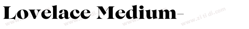 Lovelace Medium字体转换